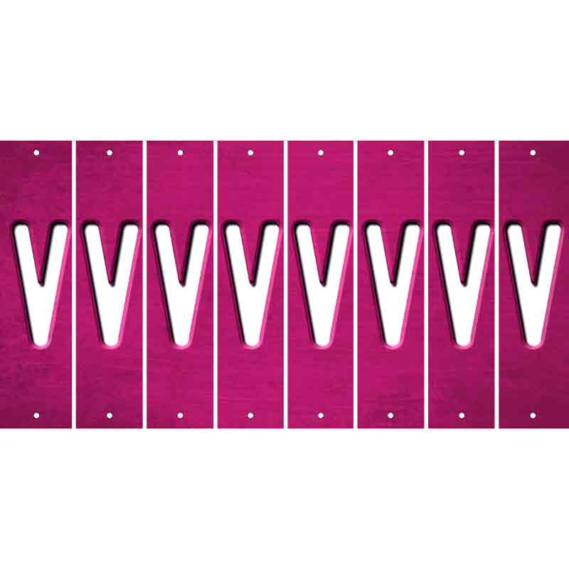 Pink Oil Rubbed Cut Fun Strips (Set of 8) W