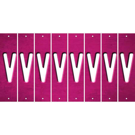 Pink Oil Rubbed Cut Fun Strips (Set of 8) W