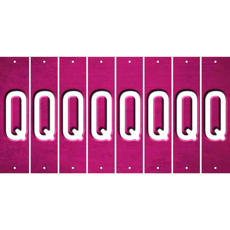 Pink Oil Rubbed Cut Fun Strips (Set of 8) R