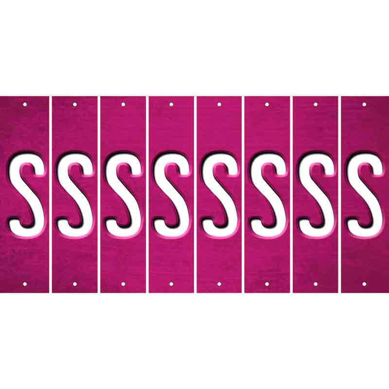 Pink Oil Rubbed Cut Fun Strips (Set of 8) T