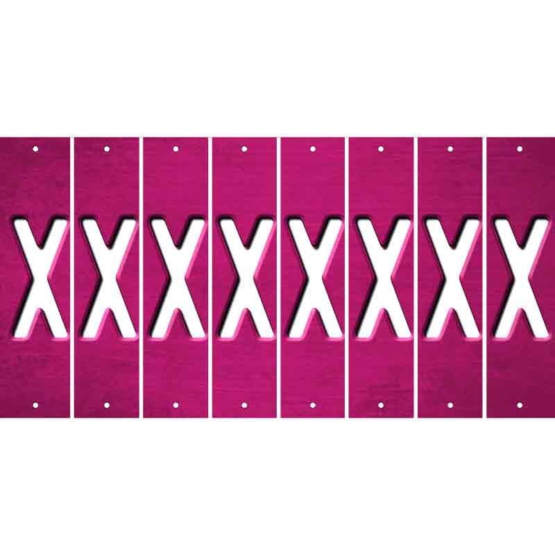 Pink Oil Rubbed Cut Fun Strips (Set of 8) Y