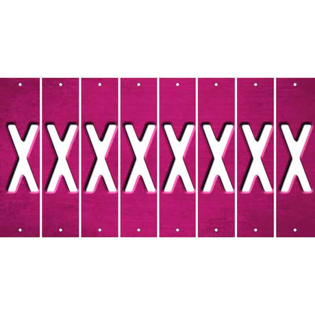 Pink Oil Rubbed Cut Fun Strips (Set of 8) Y