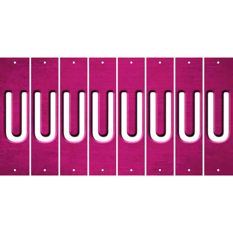 Pink Oil Rubbed Cut Fun Strips (Set of 8) V