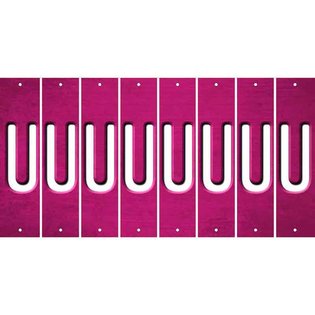 Pink Oil Rubbed Cut Fun Strips (Set of 8) V