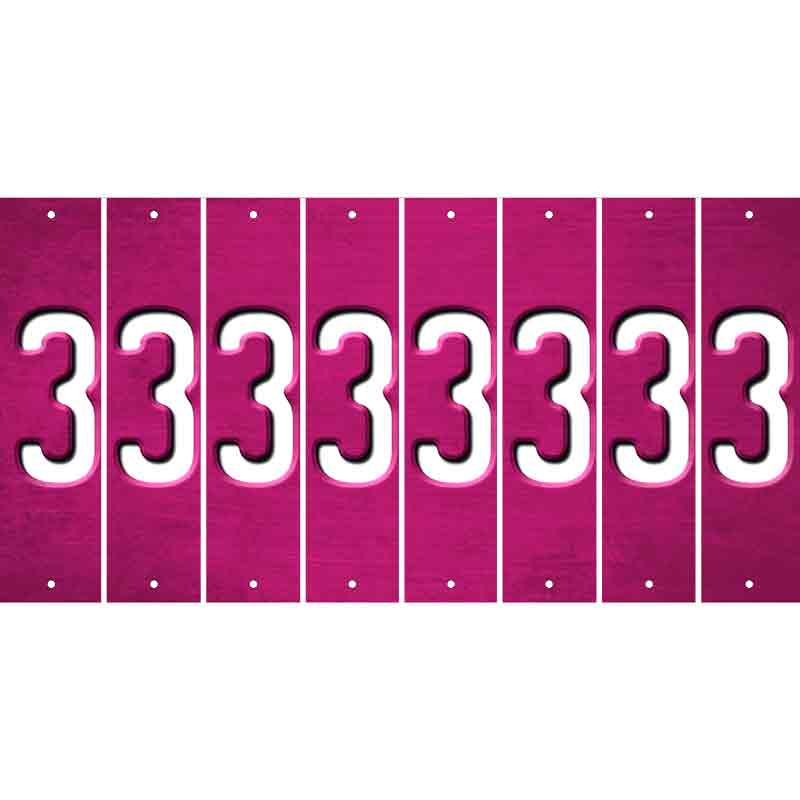 Pink Oil Rubbed Cut Fun Strips (Set of 8) 4