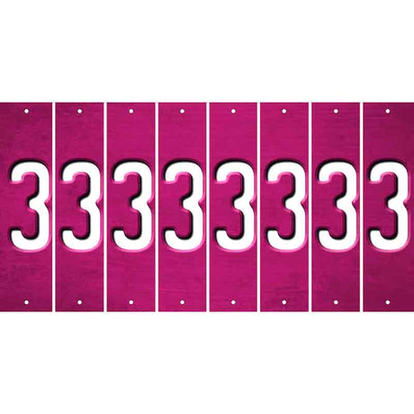 Pink Oil Rubbed Cut Fun Strips (Set of 8) 4