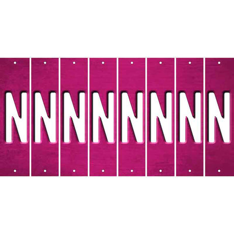 Pink Oil Rubbed Cut Fun Strips (Set of 8) O