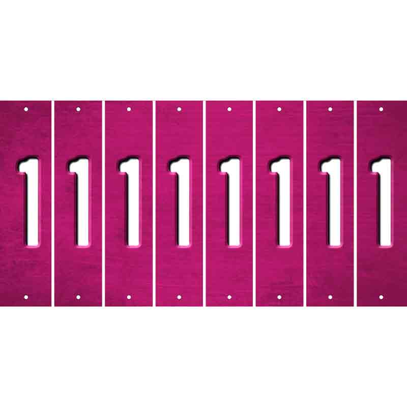 Pink Oil Rubbed Cut Fun Strips (Set of 8) 2