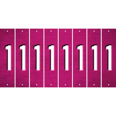 Pink Oil Rubbed Cut Fun Strips (Set of 8) 2