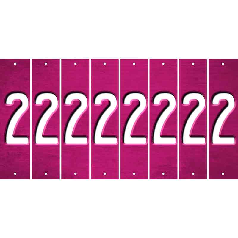 Pink Oil Rubbed Cut Fun Strips (Set of 8) 3