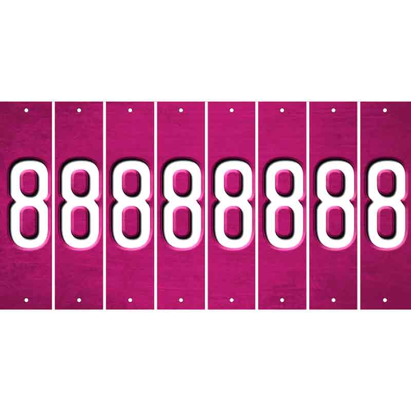 Pink Oil Rubbed Cut Fun Strips (Set of 8) 9