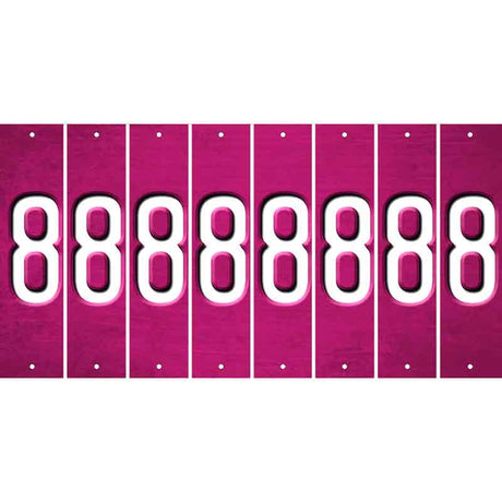 Pink Oil Rubbed Cut Fun Strips (Set of 8) 9