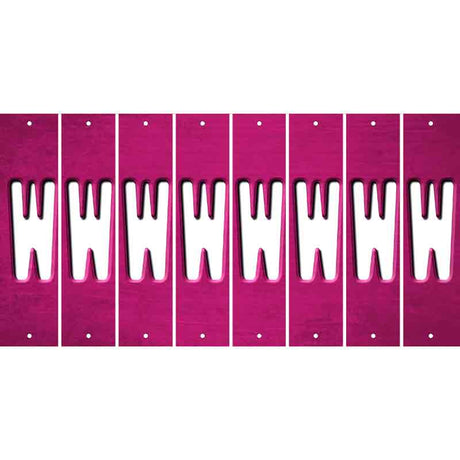 Pink Oil Rubbed Cut Fun Strips (Set of 8) X