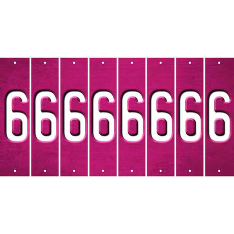 Pink Oil Rubbed Cut Fun Strips (Set of 8) 7