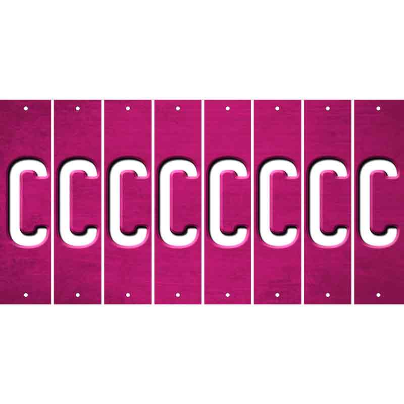 Pink Oil Rubbed Cut Fun Strips (Set of 8) D