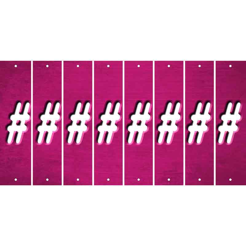 Pink Oil Rubbed Cut Fun Strips (Set of 8) @