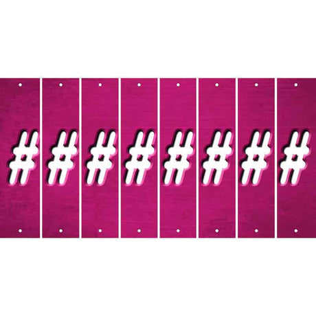 Pink Oil Rubbed Cut Fun Strips (Set of 8) @