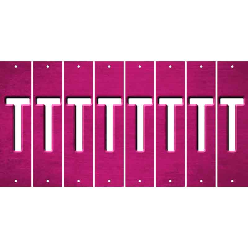 Pink Oil Rubbed Cut Fun Strips (Set of 8) U