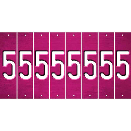 Pink Oil Rubbed Cut Fun Strips (Set of 8) 6