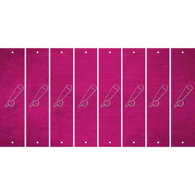 Pink Oil Rubbed Cut Fun Strips (Set of 8) BASKETBALL
