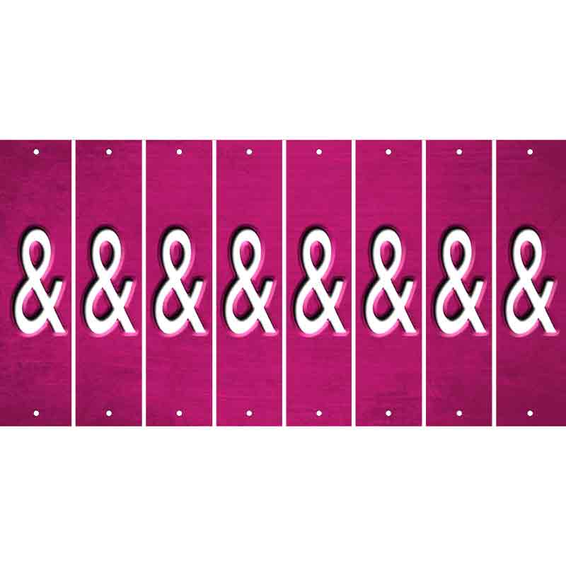 Pink Oil Rubbed Cut Fun Strips (Set of 8) HEART