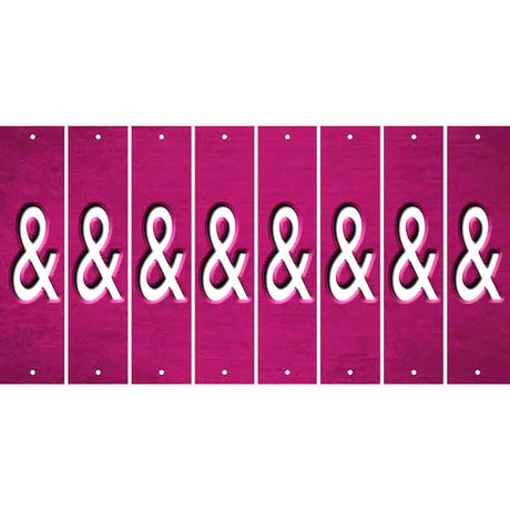 Pink Oil Rubbed Cut Fun Strips (Set of 8) HEART
