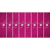 Pink Oil Rubbed Cut Fun Strips (Set of 8) BOWLING