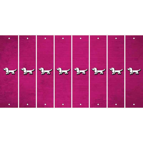 Pink Oil Rubbed Cut Fun Strips (Set of 8) DOG