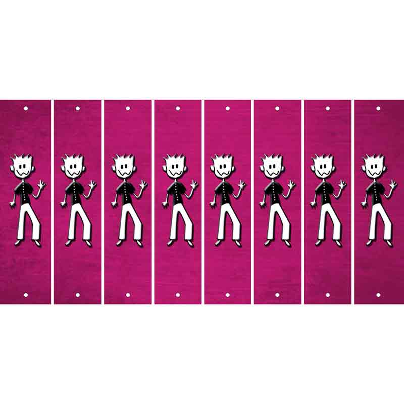 Pink Oil Rubbed Cut Fun Strips (Set of 8) DAD