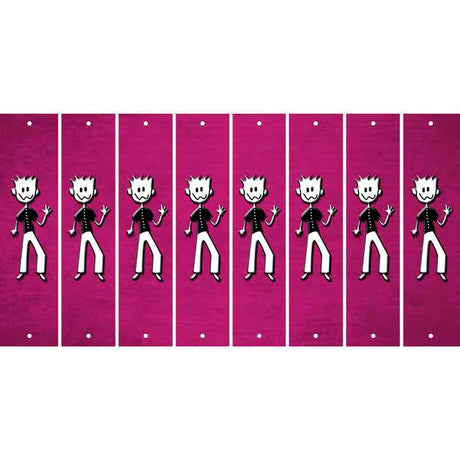 Pink Oil Rubbed Cut Fun Strips (Set of 8) DAD