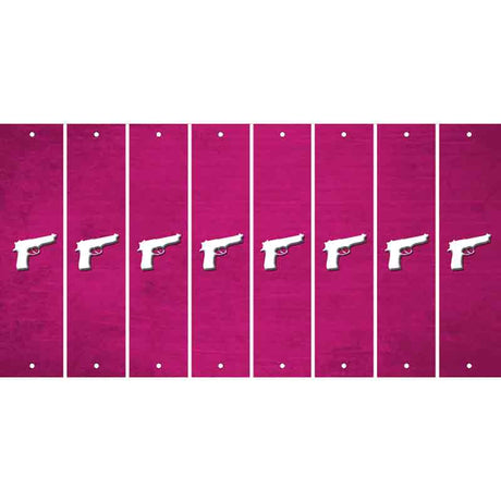 Pink Oil Rubbed Cut Fun Strips (Set of 8) HANDGUN