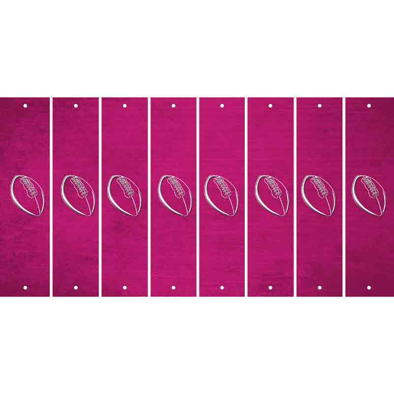 Pink Oil Rubbed Cut Fun Strips (Set of 8) FOOTBALL
