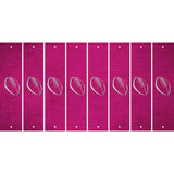 Pink Oil Rubbed Cut Fun Strips (Set of 8) FOOTBALL