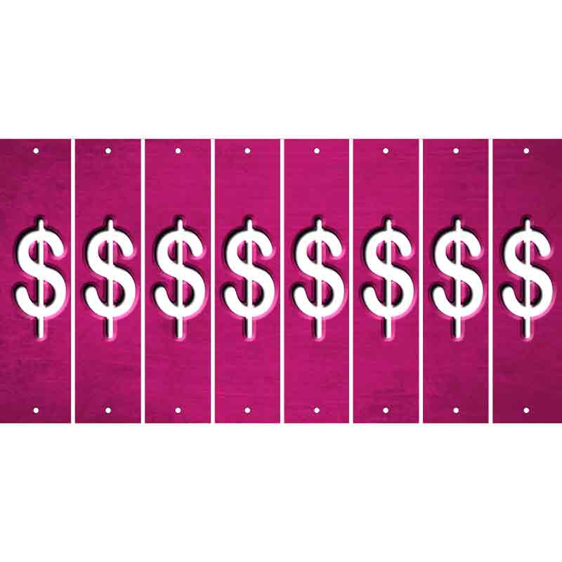 Pink Oil Rubbed Cut Fun Strips (Set of 8) #