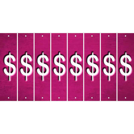 Pink Oil Rubbed Cut Fun Strips (Set of 8) #