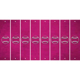 Pink Oil Rubbed Cut Fun Strips (Set of 8) BASEBALL WITH BAT