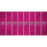 Pink Oil Rubbed Cut Fun Strips (Set of 8) HOCKEY PUCK
