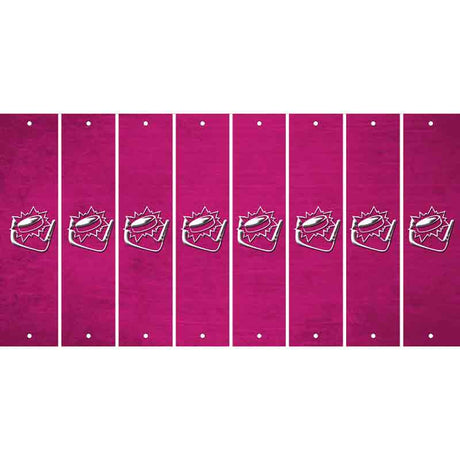 Pink Oil Rubbed Cut Fun Strips (Set of 8) HOCKEY PUCK