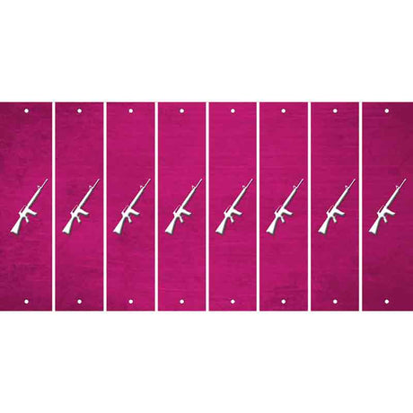 Pink Oil Rubbed Cut Fun Strips (Set of 8) M16 RIFLE