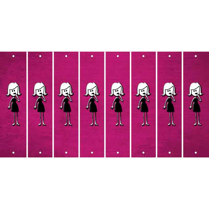 Pink Oil Rubbed Cut Fun Strips (Set of 8) MOM