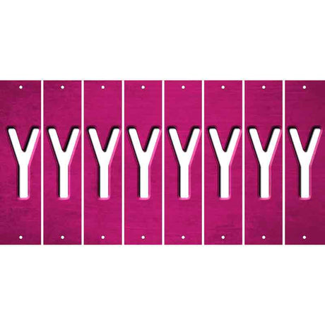 Pink Oil Rubbed Cut Fun Strips (Set of 8) Z