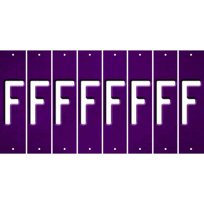 Purple Oil Rubbed Cut Fun Strips (Set of 8) G