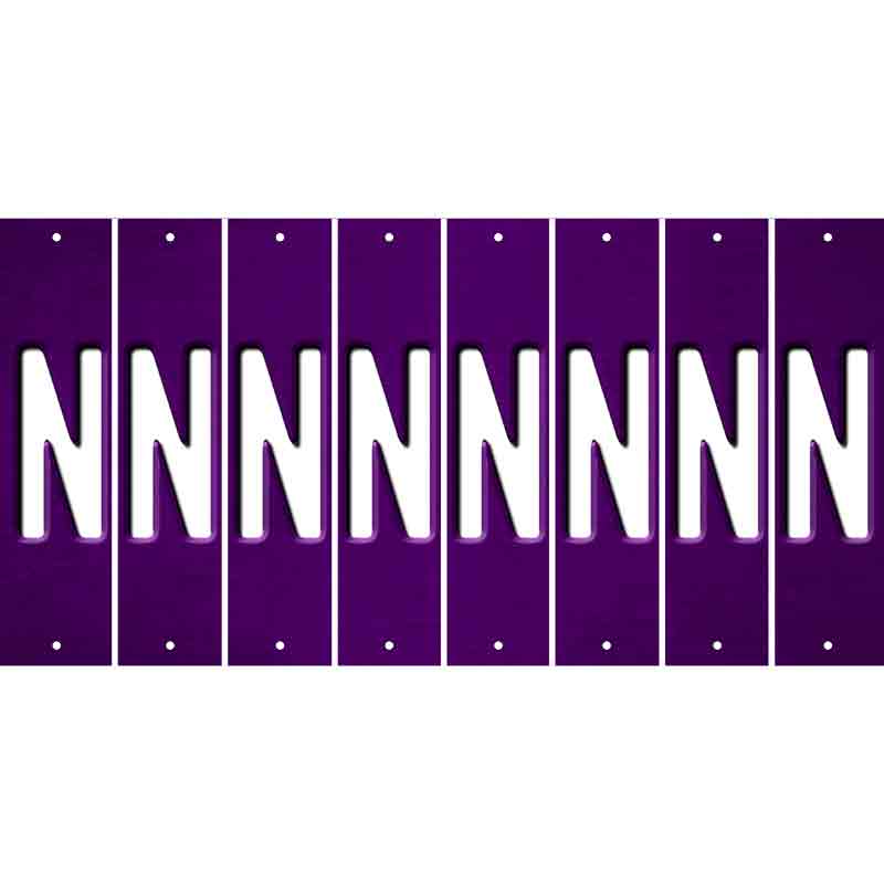 Purple Oil Rubbed Cut Fun Strips (Set of 8) O