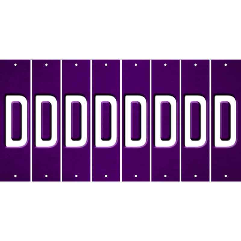 Purple Oil Rubbed Cut Fun Strips (Set of 8) E