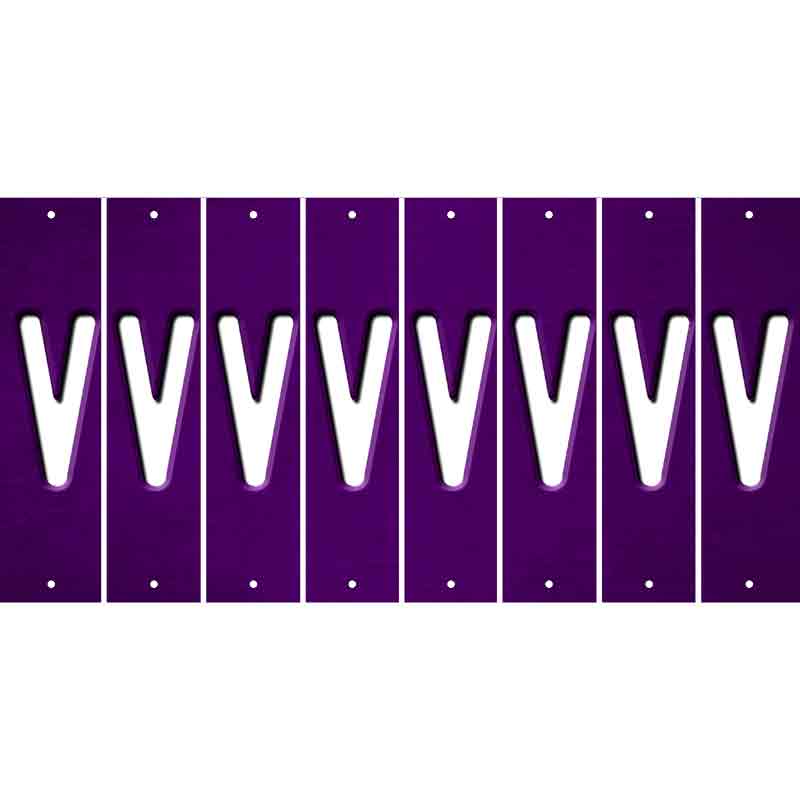 Purple Oil Rubbed Cut Fun Strips (Set of 8) W