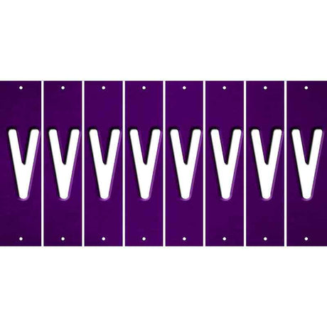 Purple Oil Rubbed Cut Fun Strips (Set of 8) W