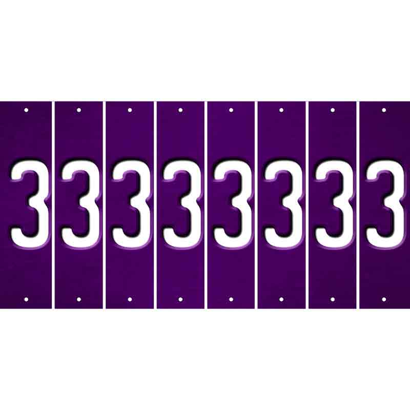 Purple Oil Rubbed Cut Fun Strips (Set of 8) 4