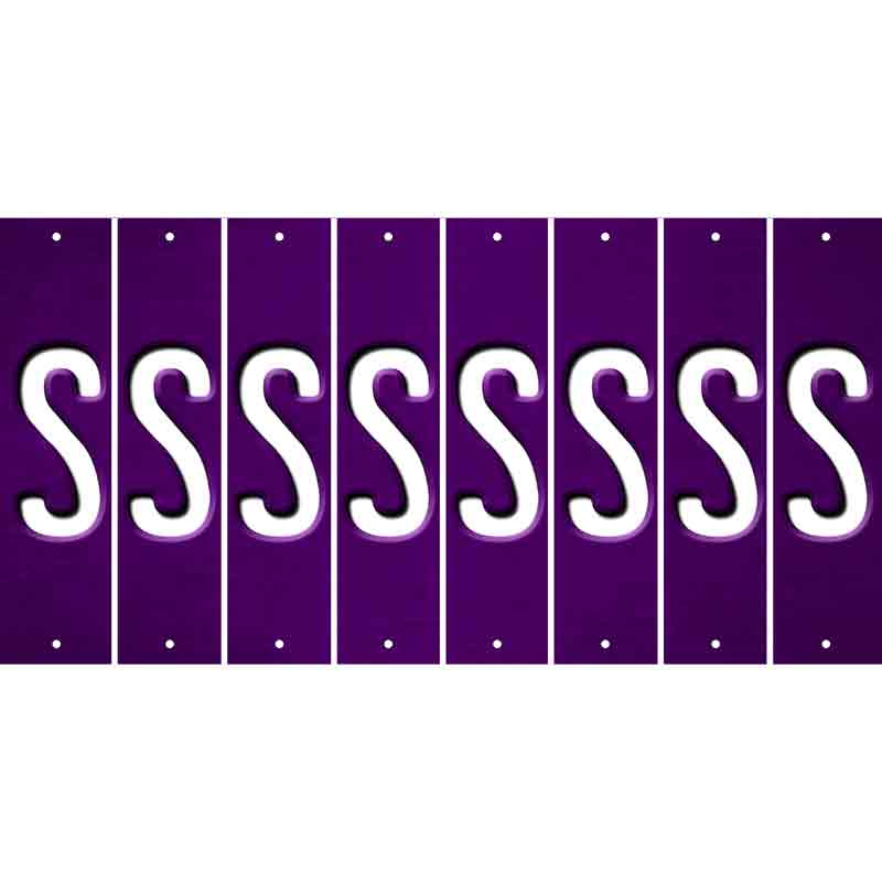 Purple Oil Rubbed Cut Fun Strips (Set of 8) T