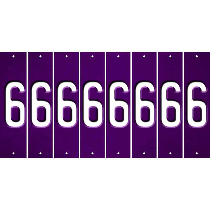 Purple Oil Rubbed Cut Fun Strips (Set of 8) 7