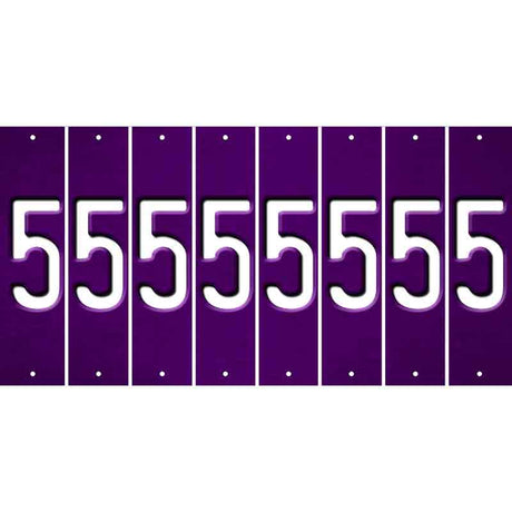 Purple Oil Rubbed Cut Fun Strips (Set of 8) 6